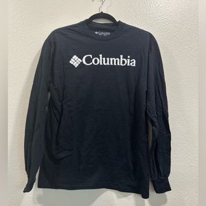 Columbia Black Crew Neck Long Sleeve Shirt For Men Size Medium